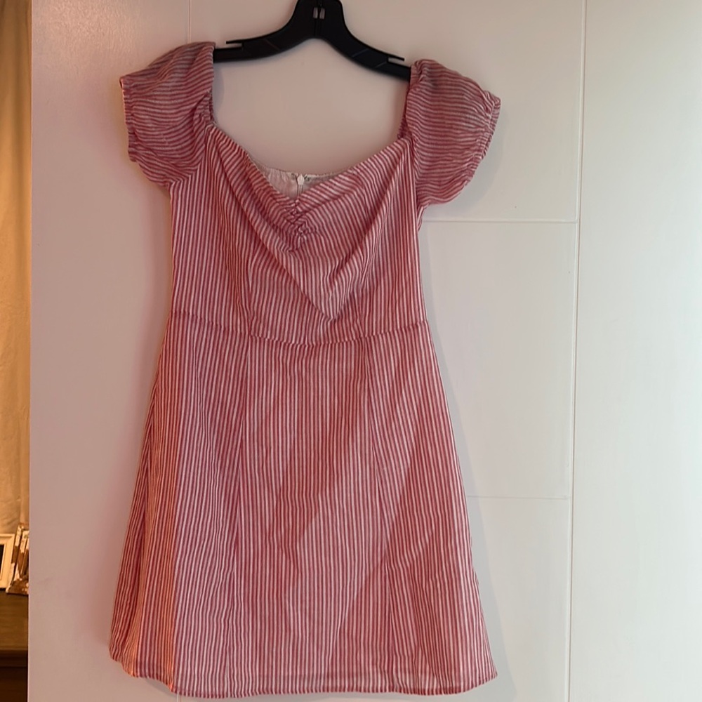By the Way- Red striped mini dress